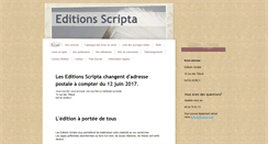 Desktop Screenshot of editions-scripta.com