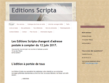 Tablet Screenshot of editions-scripta.com